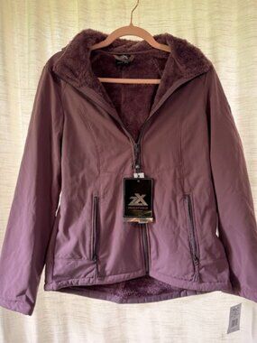 ZeroXposur NWT Faded Plum Lillian Plush Fur Lined Jacket